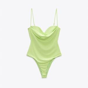 29- ZARA new draped bodysuit size small